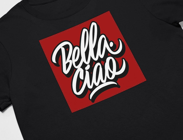 Koszulka z naszywką Dom z papieru b-ciao