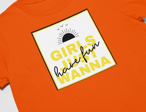 Koszulka z naszywką Girls just wanna …