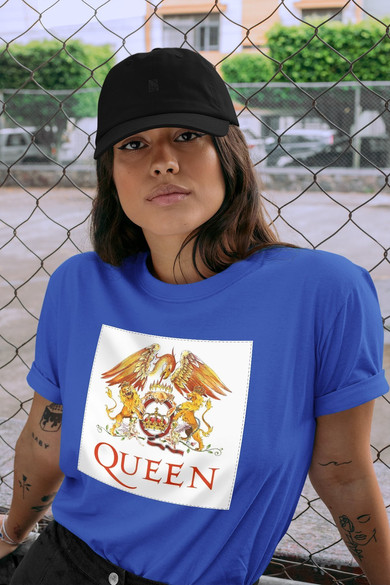 Koszulka z naszywką Queen logo white