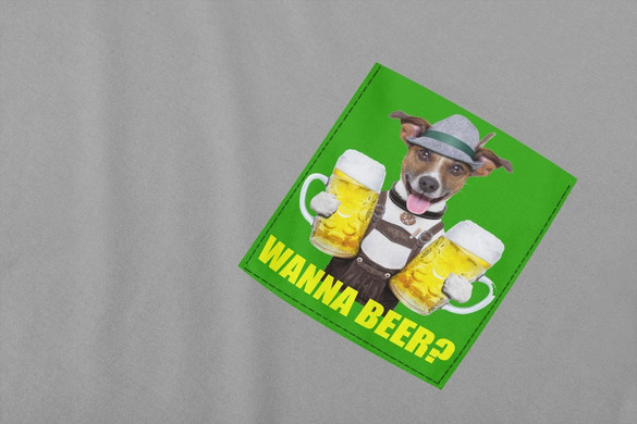 	Koszulka z kieszonką WANNA BEER?