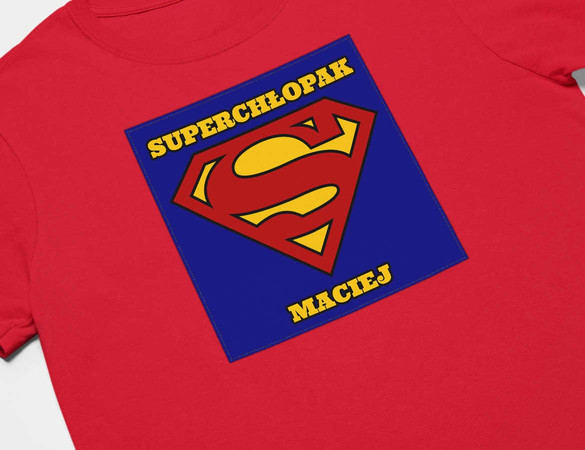 Koszulka z naszywką na Walentynki TWÓJ NAPIS