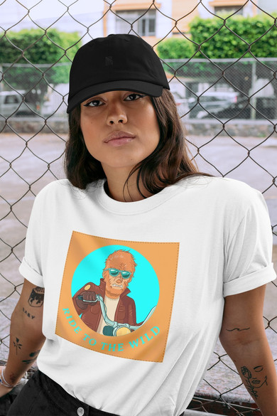 Koszulka z naszywką Ride to the wild