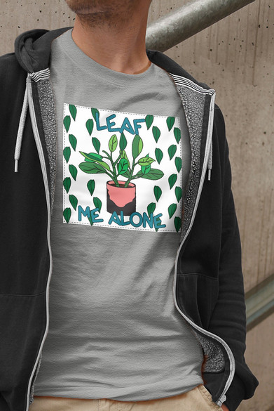 Koszulka z naszywką Leaf me alone