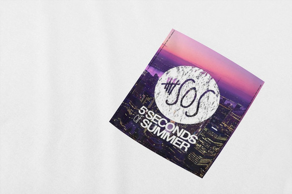 Koszulka z kieszonką 5 SECONDS OF SUMMER 