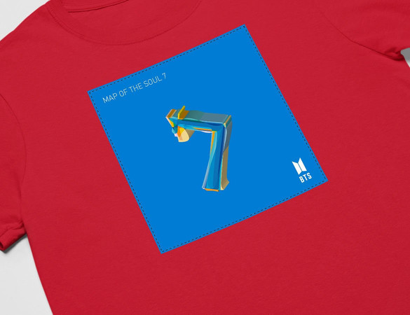 Koszulka z naszywką BTS Map of the Soul 7