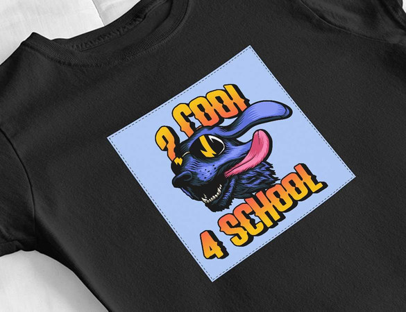 Bluzka damska z naszywką 2 cool 4 school