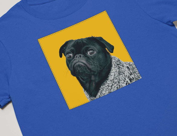 Koszulka z naszywką Pug