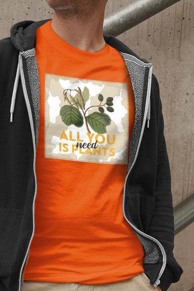 Koszulka z naszywką All you need is plants