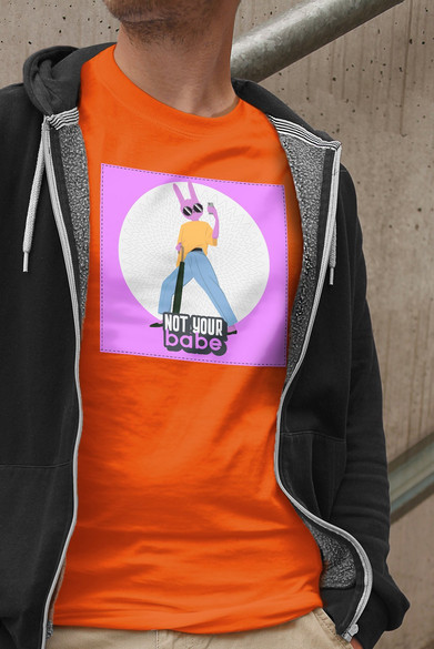 Koszulka z naszywką Not your baby
