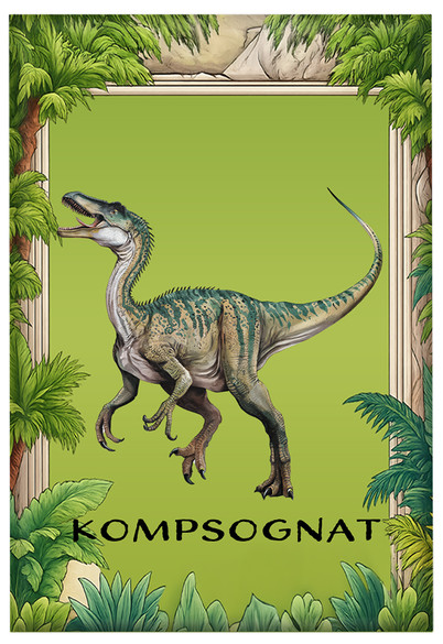 Magnes Dinozaury Kompsognat – personalizowany prezent