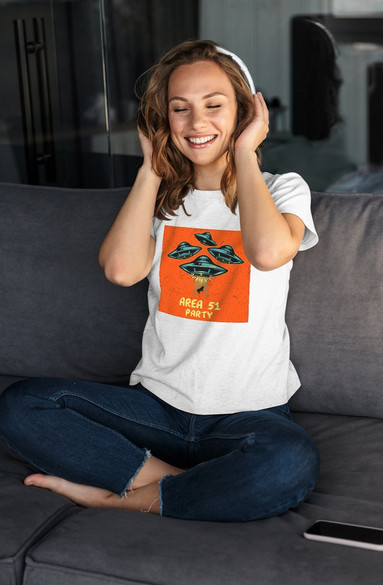 Bluzka damska z naszywką Area 51 Party