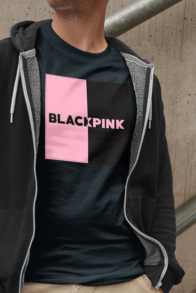 Koszulka z naszywką BLACKPINK logo