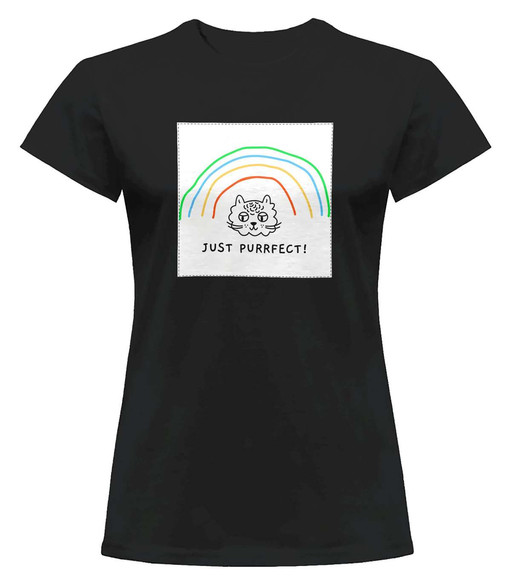 Bluzka damska z naszywką Just purrfect!