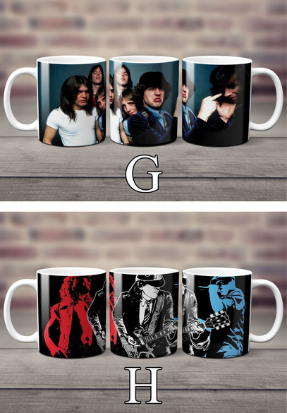 Zestaw AC/DC poduszka+kubek+GRATIS  WZORY