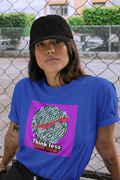 Koszulka z naszywką Think less,scate more