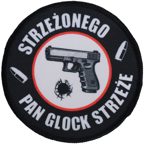 Naszywka dla strzelca Strzeżonego Pan glock strzeże 4