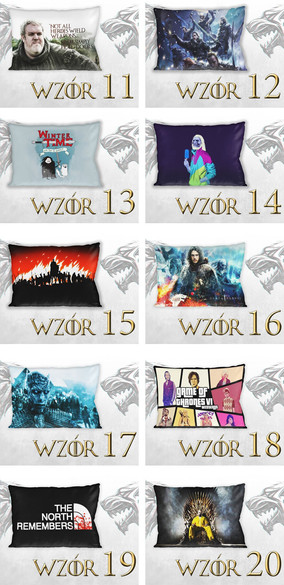 GRA O TRON Zestaw poduszka kubek 54 WZORY + GRATIS