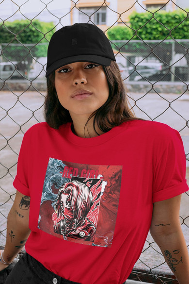 Koszulka z naszywką  RED GIRL