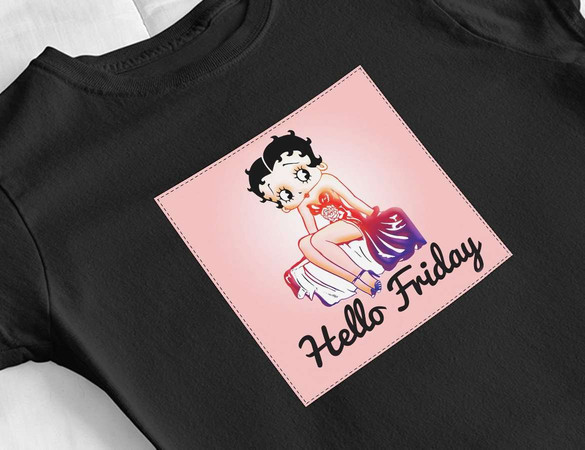 Bluzka damska z naszywką Hello Friday