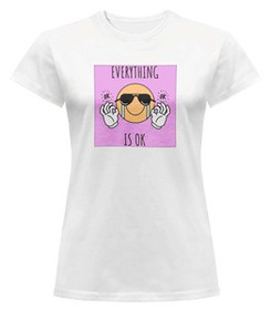 Bluzka damska z naszywką Everything is OK