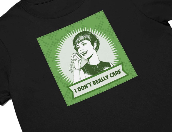 Koszulka z naszywką I don't really care