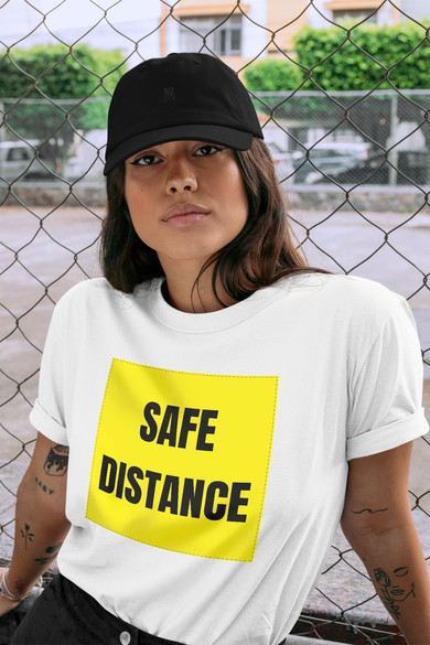 Koszulka z naszywką SAFE ..... Covid-19