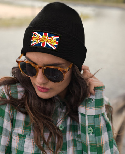 Czapka zimowa z naszywką DEF LEPPARD