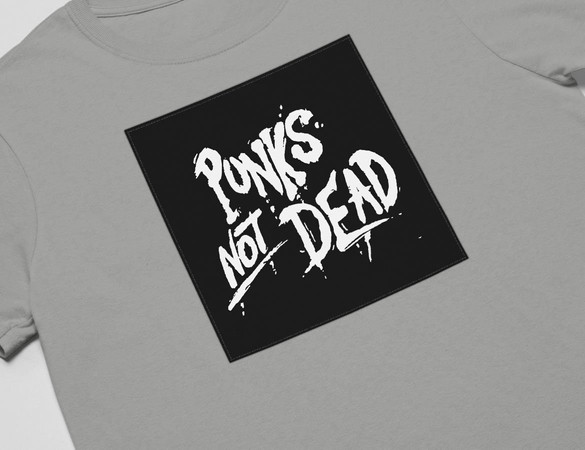 Koszulka z naszywką Punk's Not Dead