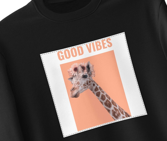 Bluza z naszywką Good vibes