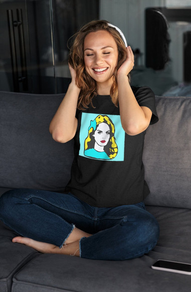 Bluzka damska z naszywką LANA DEL REY pop art