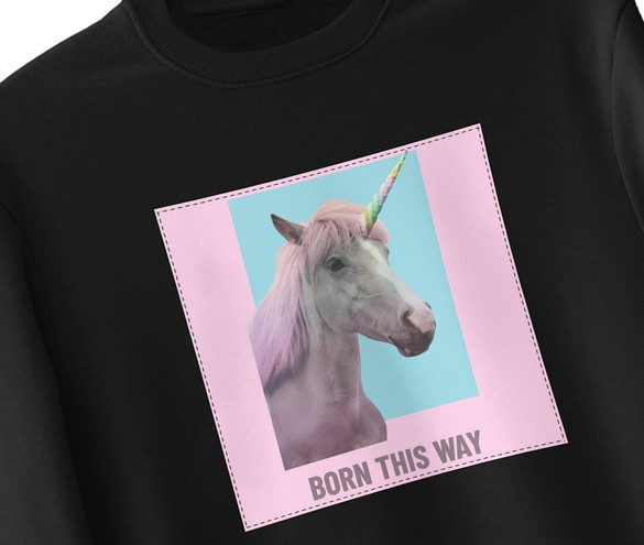 Bluza z naszywką Born this way