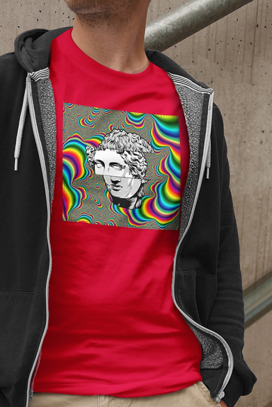 Koszulka z naszywką Psychodelic Dawid