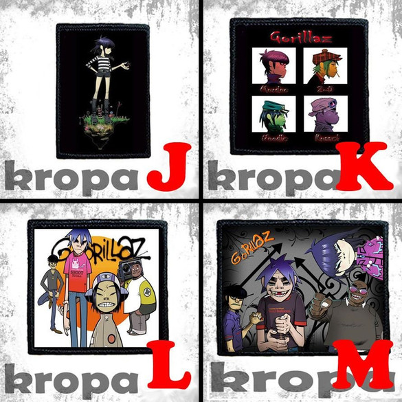 Naszywka GORILLAZ 10 x 10 cm Dużo Wzorów!