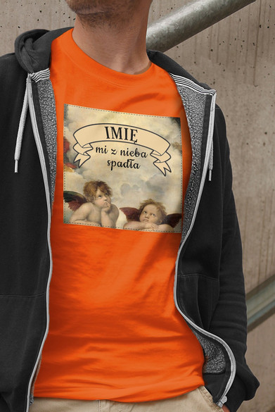 Koszulka z naszywką na Walentynki TWÓJ NAPIS