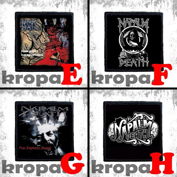 Naszywka NAPALM DEATH 10 x 10 cm Dużo Wzorów!