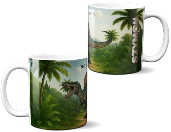 Kubek Dinozaury Spinozaur z nadrukiem imienia