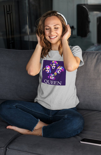 Bluzka damska z naszywką Queen Bohemian R.Violet