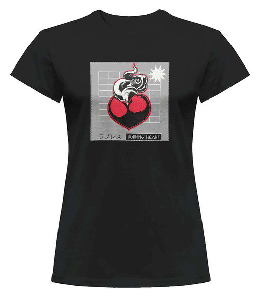 Bluzka damska z naszywką Burning heart