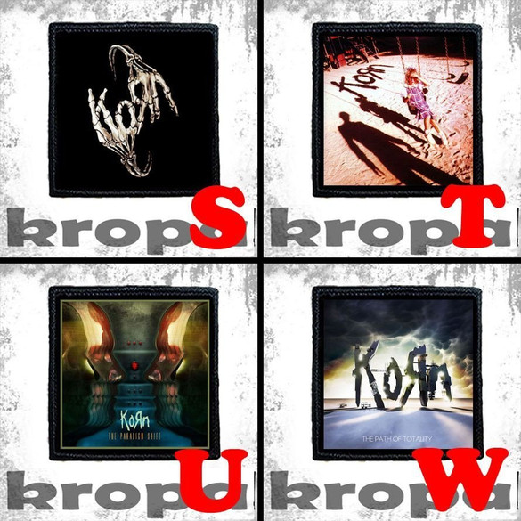 Naszywka KORN 10 x 10 cm  Dużo Wzorów!