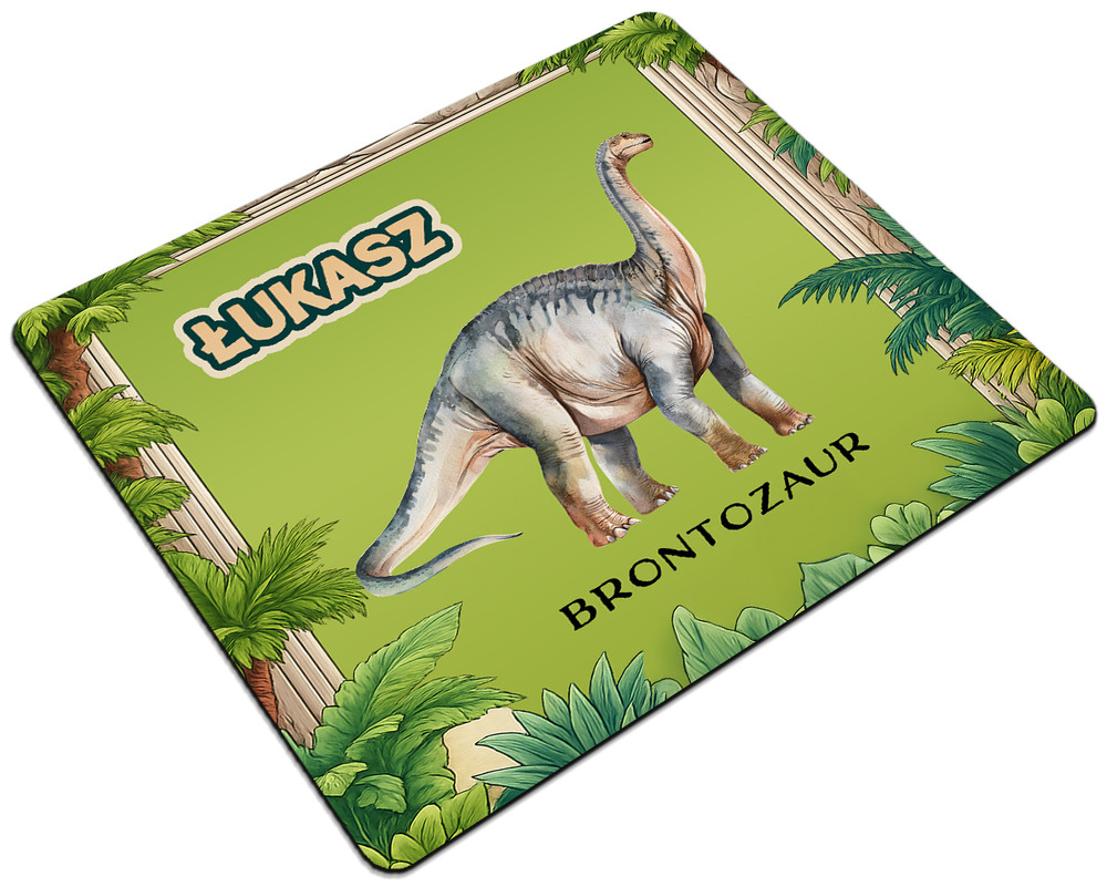 Podkładka Dinozaury Brontozaur z imieniem na zamówienie 24x19cm