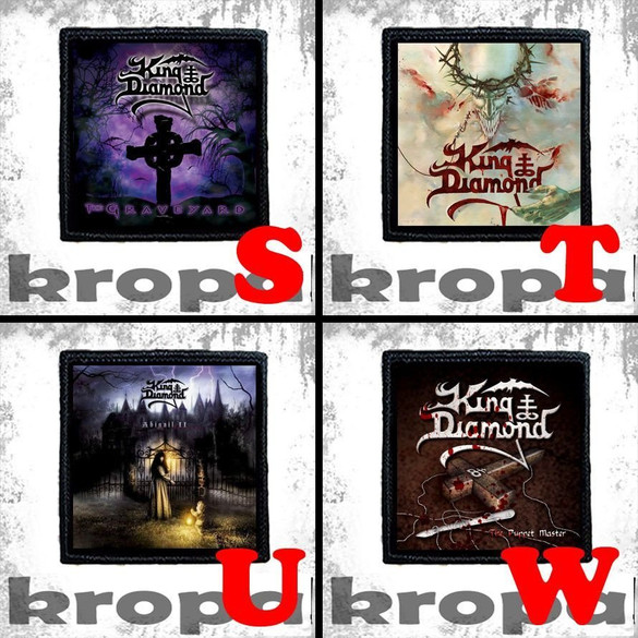 Naszywka KING DIAMOND 8 X 8 cm Dużo Wzorów!