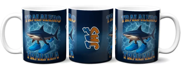 Kubek Italian Brainrot Tralalero Tralala z piorunami