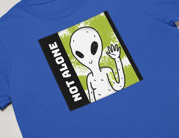 Koszulka z naszywką Not alone