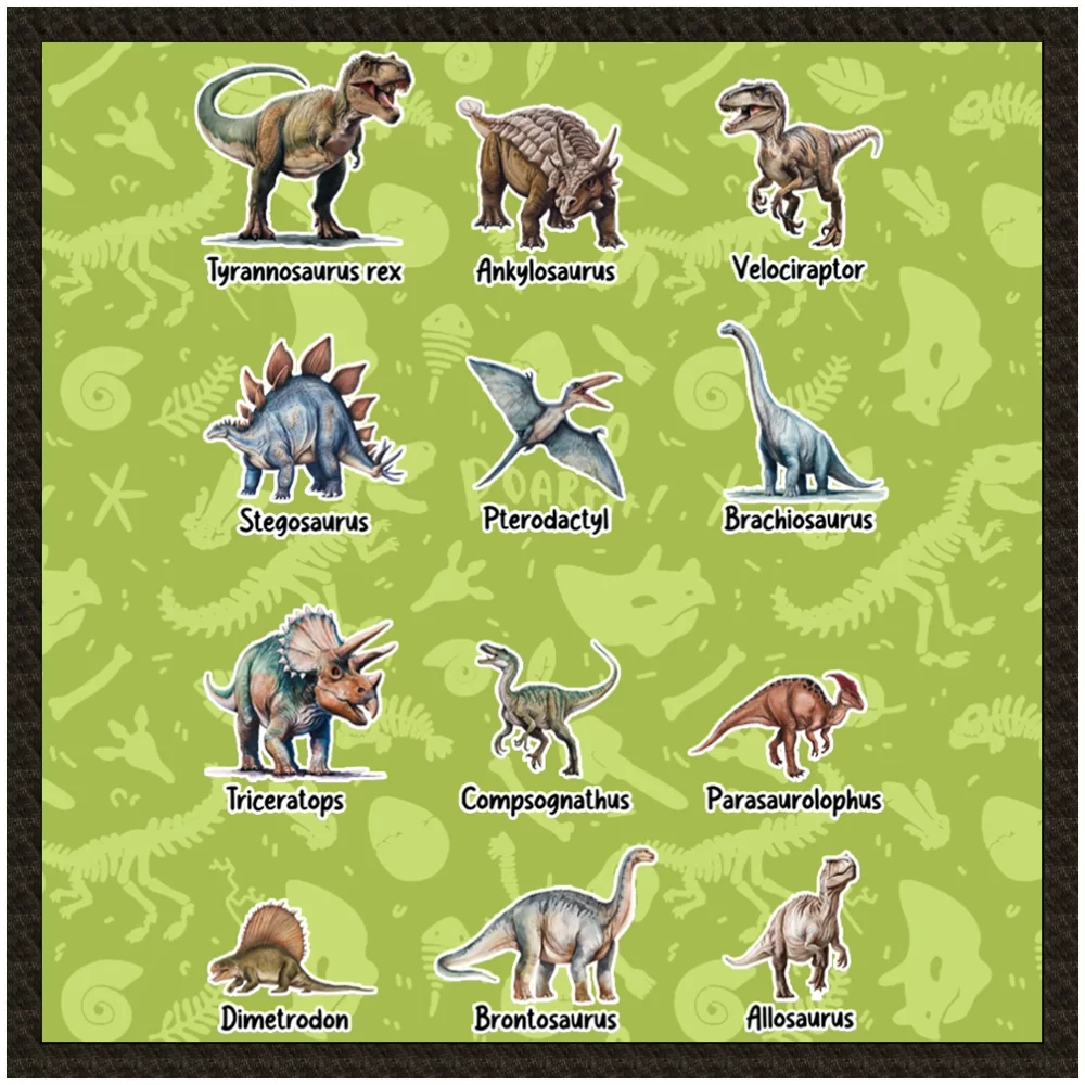 Naszywka Dinozaury różne - z imieniem dziecka