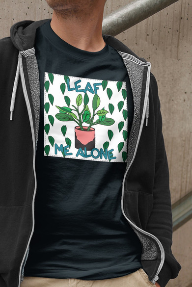 Koszulka z naszywką Leaf me alone