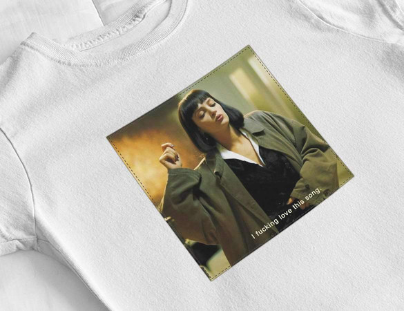 Bluzka damska z naszywką Uma Thurman Song