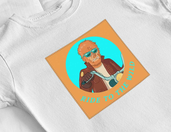 Bluzka damska z naszywką Ride to the wild