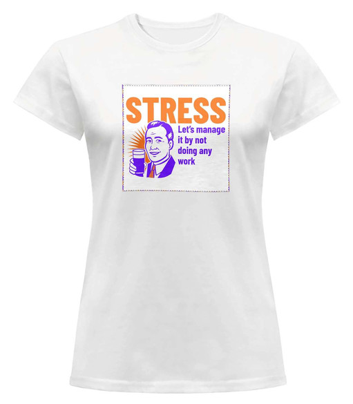 Bluzka damska z naszywką STRESS