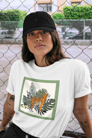 Koszulka z naszywką Tiger/Nature