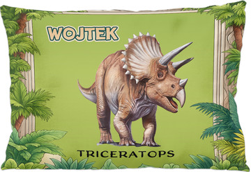 Poduszka Dinozaury Triceratops + imię dziecka